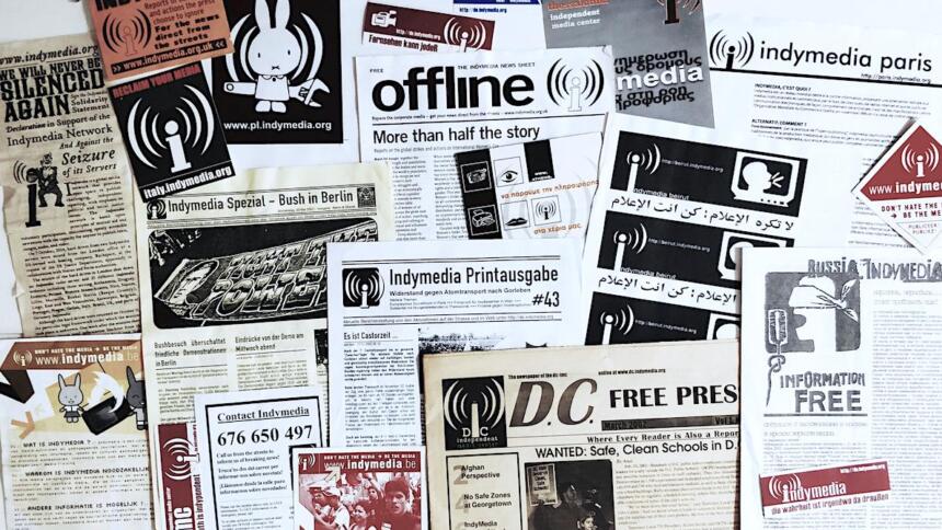 Foto von internationalen Indymedia Printausgaben